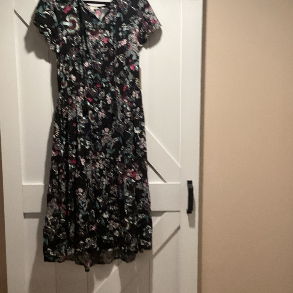 FRYE AND CO. Black Floral Midi Dress